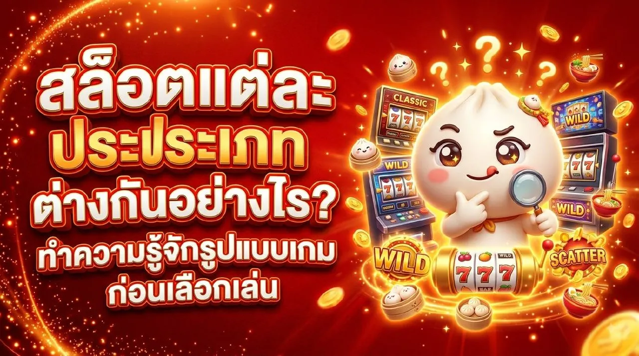 สล็อตแต่ละประเภทต่างกันอย่างไร? ทำความรู้จักรูปแบบเกมก่อนเลือกเล่น